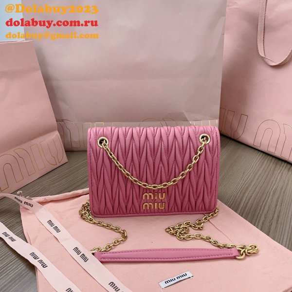 Copy High Quality 5BP065 Cheap Miu Miu Matelasse Bags