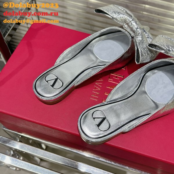 Toe Sandals Best Valentino Top Quality Slippers Loafer Bow Shoes