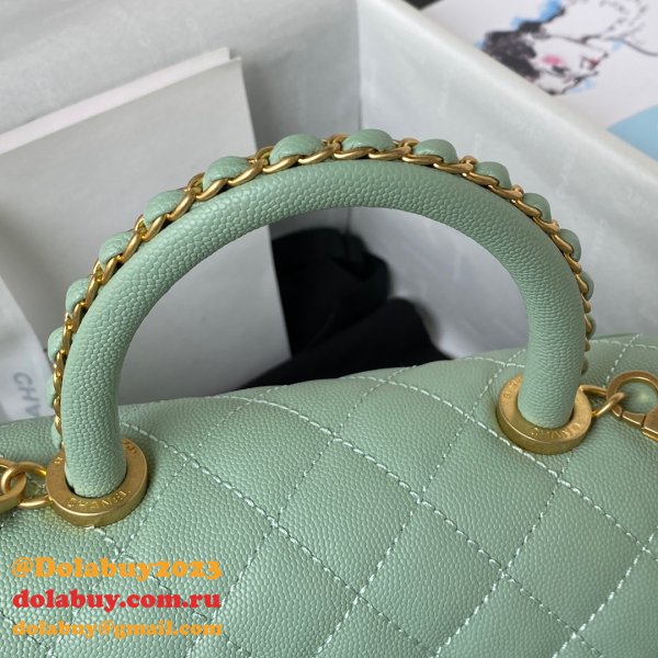 Wholesale Matelasse Top Handle A92990 Cheap Bag Caviar 23cm