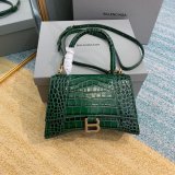 High Quality Balenciaga Hourglass croc-effect leather tote Knockoff