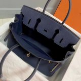 Hermes Birkin 35cm Togo leather Handbags Dark Blue Perfect