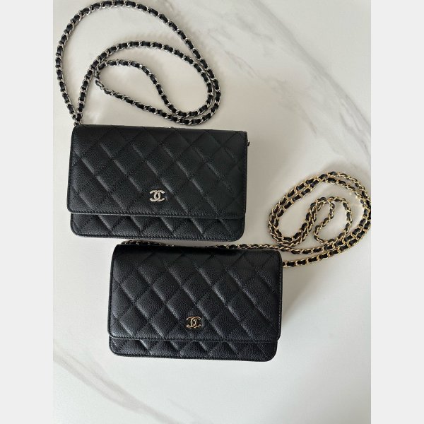 New CC WOC SMALL CAVIAR LEATHER CHAIN BAG Magnetic buckle Replica