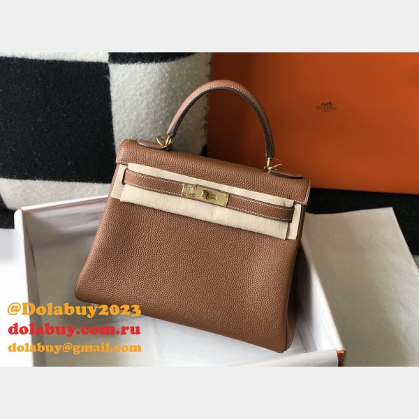 High Quality Customize Hermes Kelly 25MM/28MM TOGO LEATHER For Sale Inspired