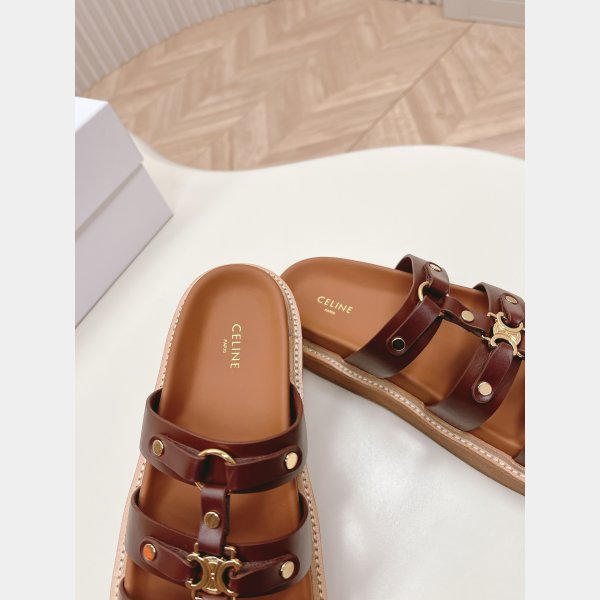 Classic Retro Celine Fashion Flat Sandals Shoes