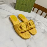 1:1 Mirror GUCCI INTERLOCKING G CUT-OUT SANDAL FLAT