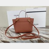 1:1 Mirror Celine Ladies Yellow Nano Belt Bag In Laminated Calfskin