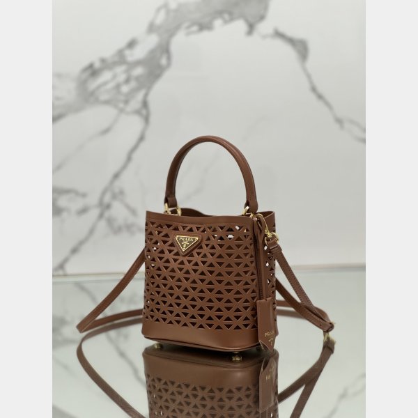 7 Star Prada Saffiano hollow basket women bag