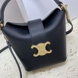 Duplicate Celine 10K943 Bucket Triomphe Smooth Designer Bag