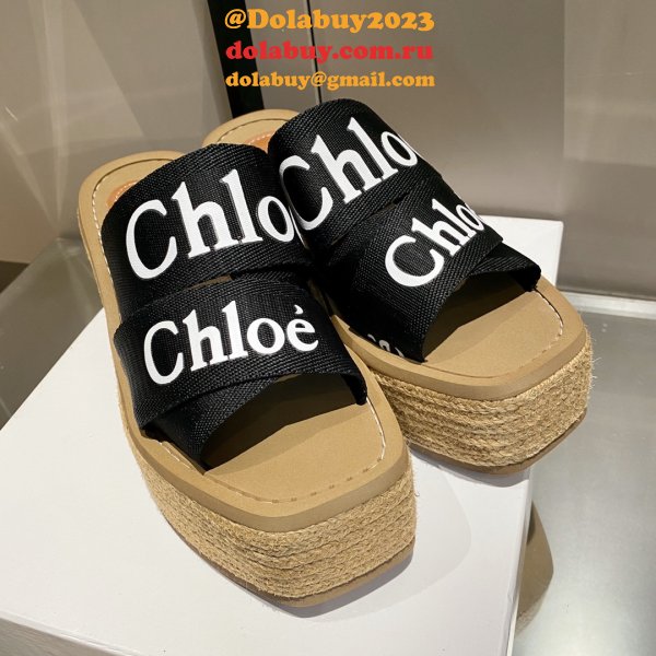 Chloé 1:1 Mirror Shoes Roman Slippers Designer Footwear