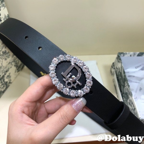 Wholesale Christian Dior AAA Belts 30mm Black Duplicate