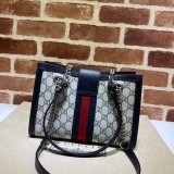 Designer Gucci 498156 GG Supreme Padlock Small Shoulder Bag