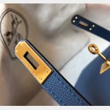 Hermes Blue Mini Kelly Cheap Handbag Epsom leather