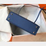 Hermes Blue Mini Kelly Cheap Handbag Epsom leather