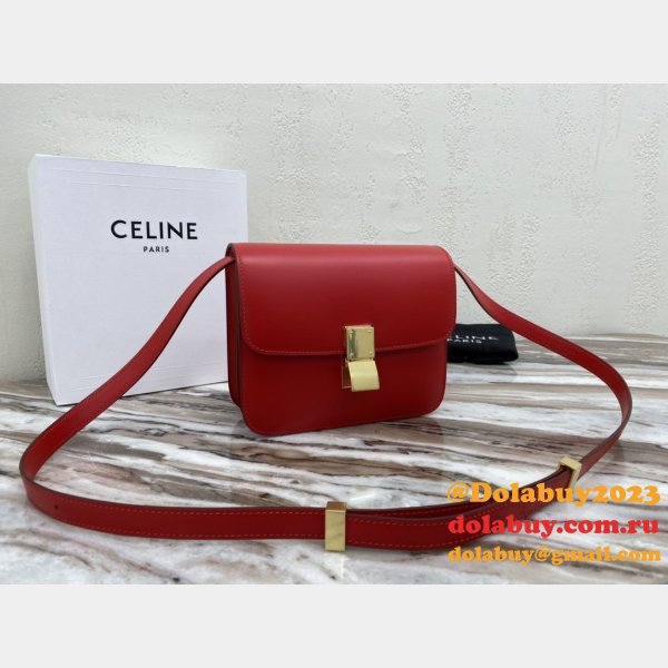 Celine High Quality bags Teen Classic Box Red Bag