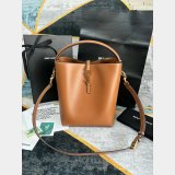 Le 37 In Shiny Leather Hobo Buckets 742828 Fake Saint Laurent Bag