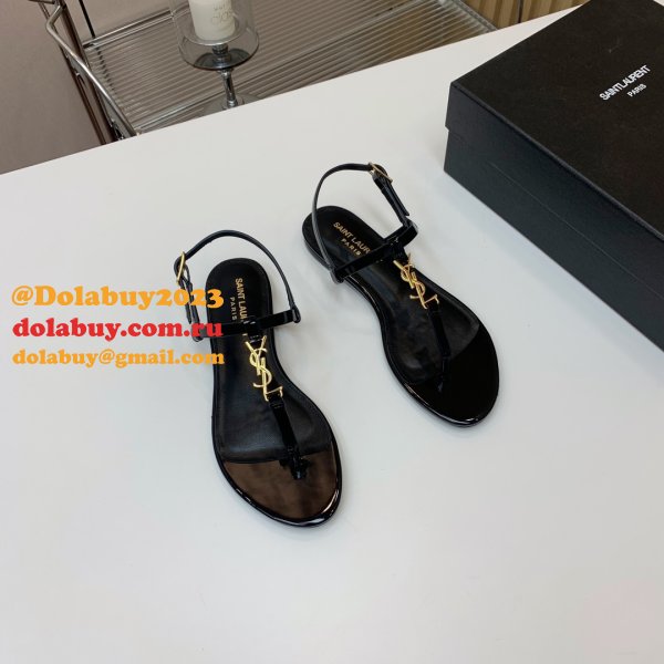 Cheap SAINT LAURENT flat sandals