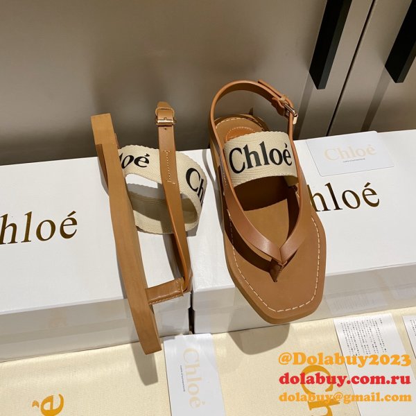 Designer Slippers Dupe AAAAA Knockoff Chloe Flip Flops