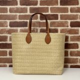 Gucci Copy Straw-effect Tote 779666 Beige Fabric Bag