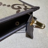 Gucci 1:1 Mirror 699318 Clutches Jumbo GG pouch camel ebony GG canvas