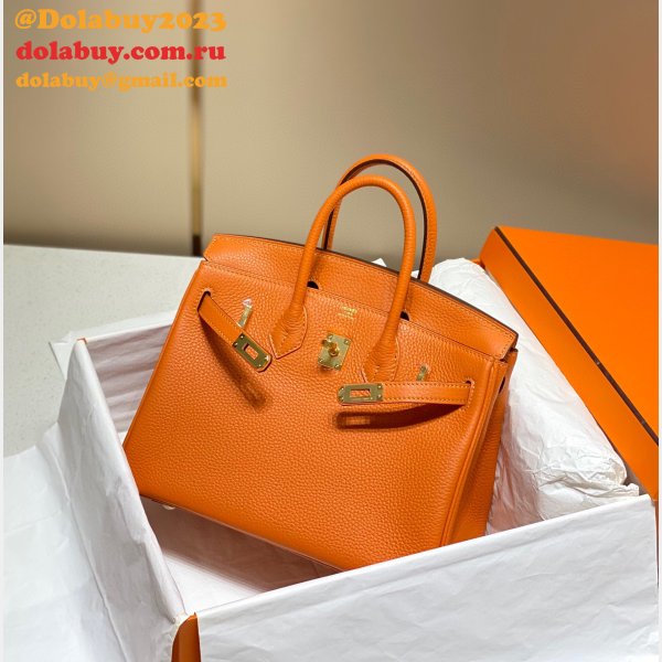 HERMES BIRKIN 25CM HALF HUMAN HANDMADE STICHING Replica