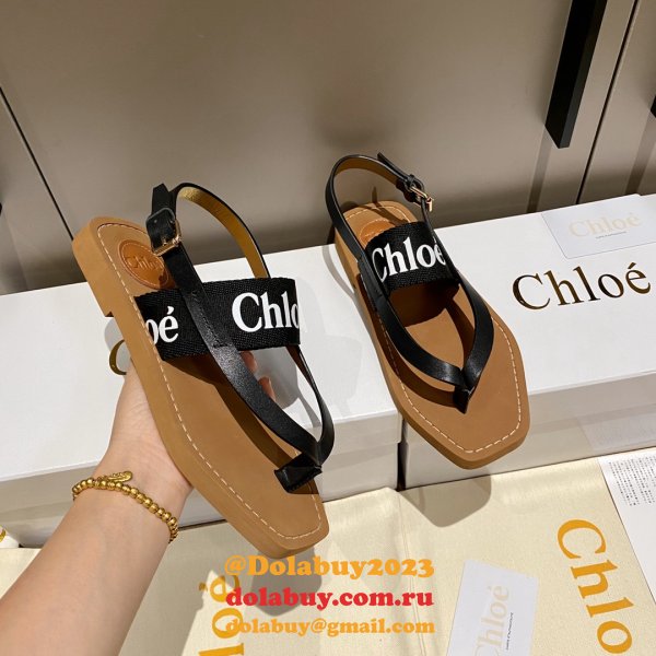 Designer Slippers Dupe AAAAA Knockoff Chloe Flip Flops