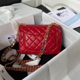 What is Best AS3442/AS3432 16/20.5CM Flap Velvet Red Bag