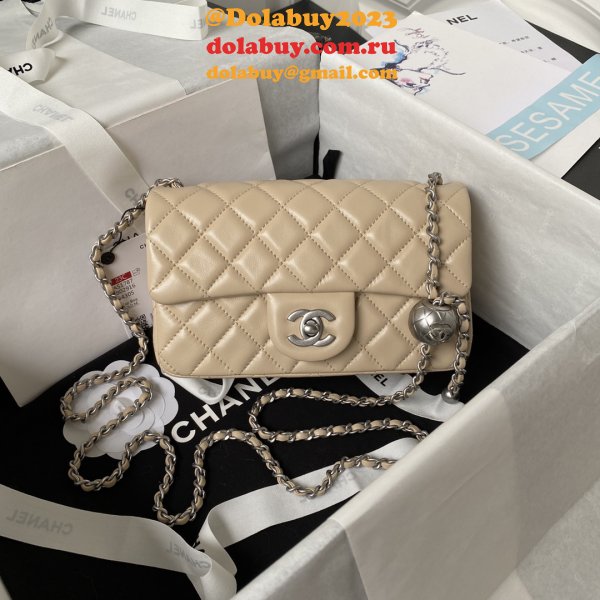 Designer CC FLAP BAGS 20CM AS1787 SILVER BALL