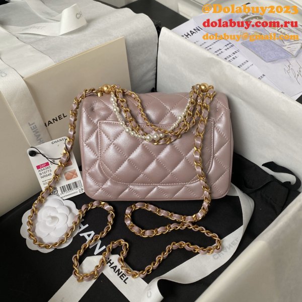 Top Quality CC MINI AS4385 pearl chain BAG 2024