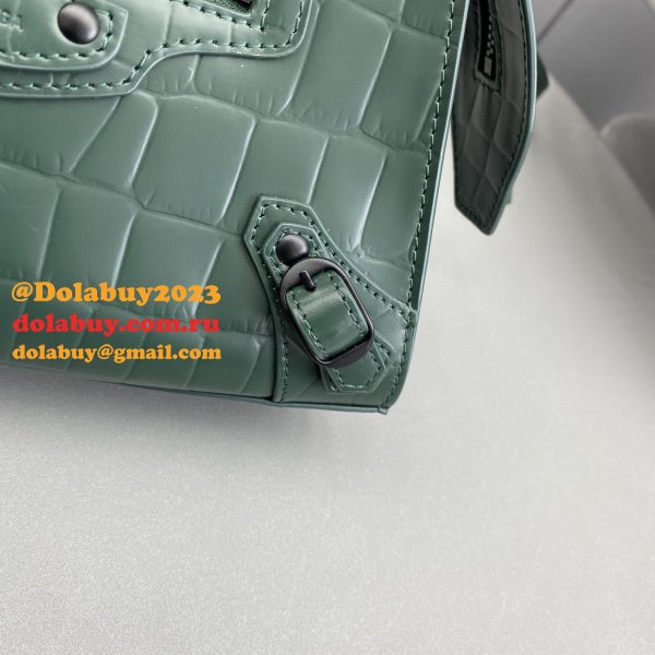 AAA+ Balenciaga Luxury cuag Dark green crocodile bag