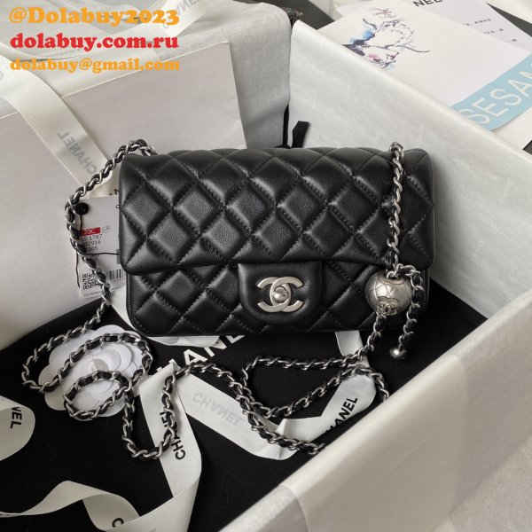 Designer CC FLAP BAGS 20CM AS1787 SILVER BALL