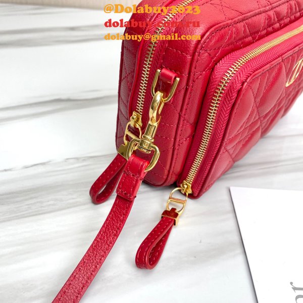 High Quality Dior Caro Bag Brown Supple Cannage Calfskin Fashion