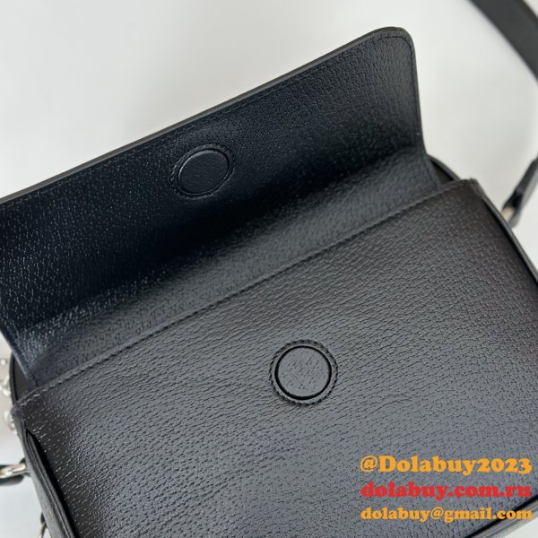 Men Gucci Luxurys 795464 Small GG Crossbody 795464 Black Bag