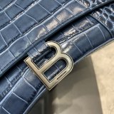 Balenciaga Hourglass New Copy Bag Crocodile Royal Blue