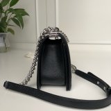 AAA+ CC Le Boy  Luxury Best Black Bags Caviar 25cm