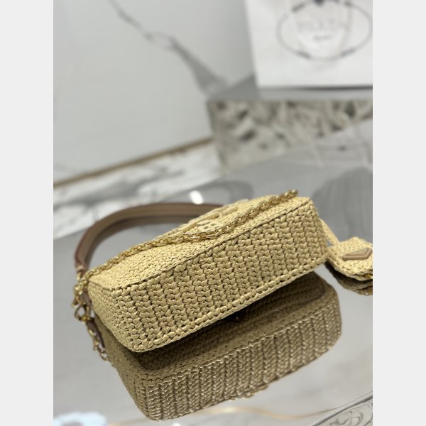 Wholesale Fashion 1:1 Mirror Prada Hobo raffia handbag