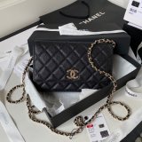 Designer Inspired AP3180 Black Woc Handbags