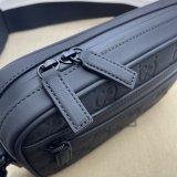 GG Crossbody Cheap Gucci Rubber-effect 771293 Black Bag