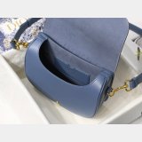 Luxury High Quality Dior Bobby Bag Blue Box Calfskin