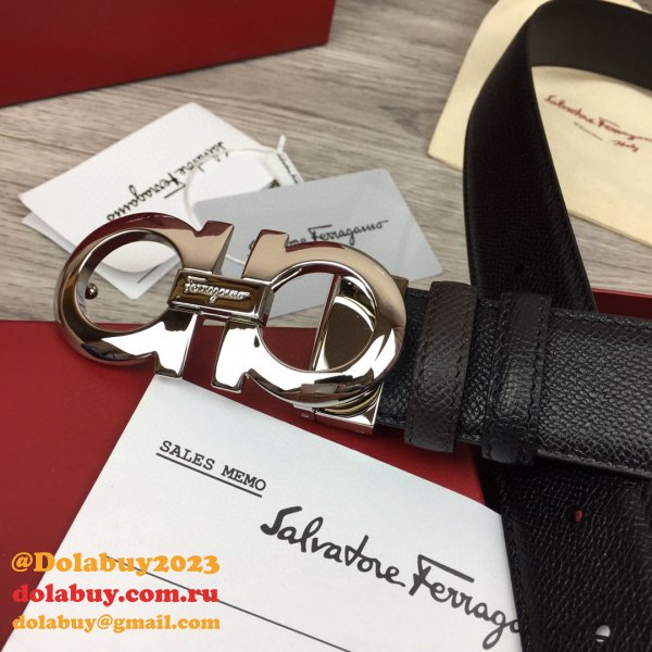 Ferragamo Belts Perfect High Quality Perfect 35 mm Black