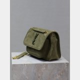 Buy Best YSL Niki 22CM 633151 Luxurys High Quality ArmyGreen Bag