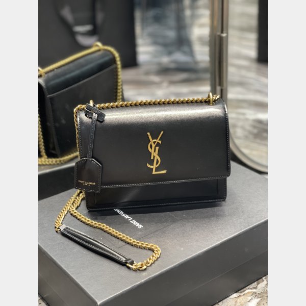 Shop Saint Laurent Sunset Mono Crossbody Bag 22CM 422906 1:1 Mirror