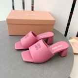 Miu Miu Fashion Bread Slippers Heel Sandals Shoes