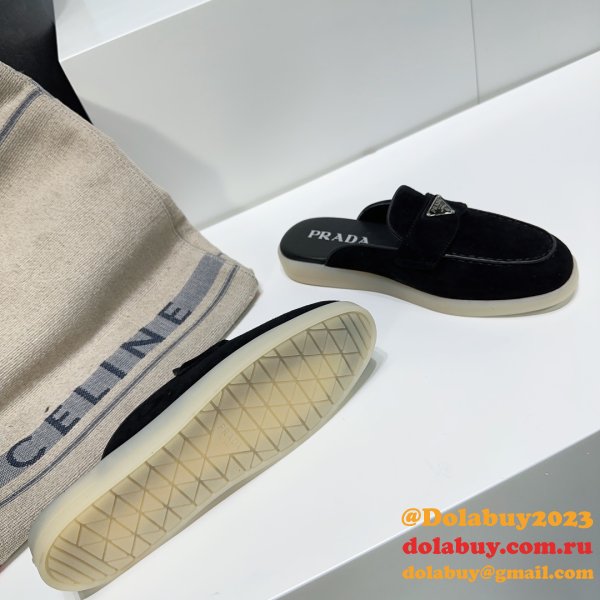 Wholesale Wholesale Prada 1:1 Designer Saint-Tropez Loafers Shoes