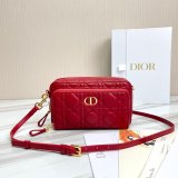 High Quality Dior Caro Bag Brown Supple Cannage Calfskin Fashion