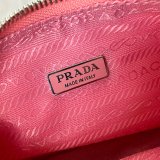 Prada AAA+ Zip Women's Hobo Black/Rose Bags Leather Handle