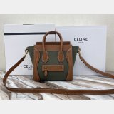 Designer Duplicate Celine Brown/Green Luggage Bags For Sale