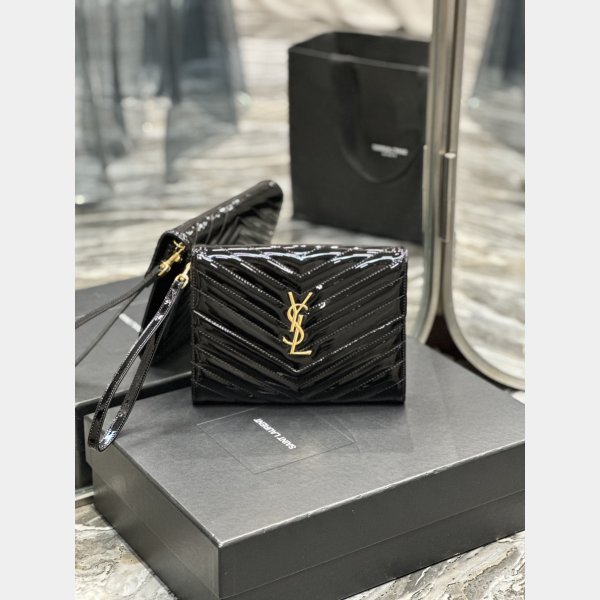 Perfect Quality YSL AAA+ 617662 Monogram Clutches Patent Bag