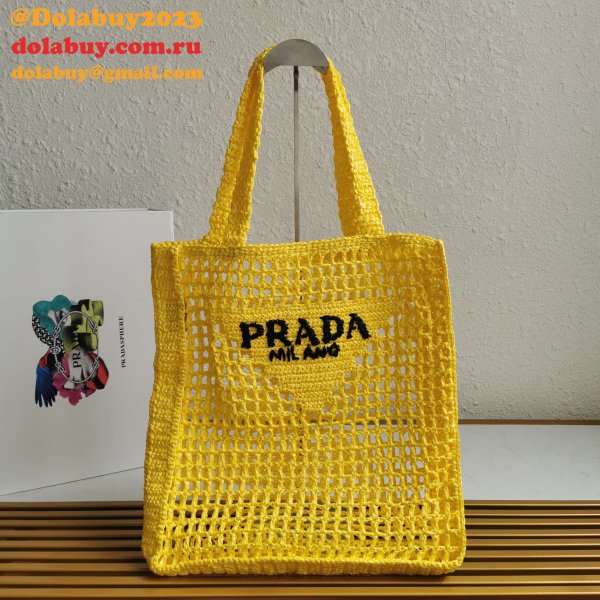 Top Quality PRADA Raffia tote bag Luxury