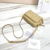 High Quality Dior Caro Bag Brown Supple Cannage Calfskin Fashion