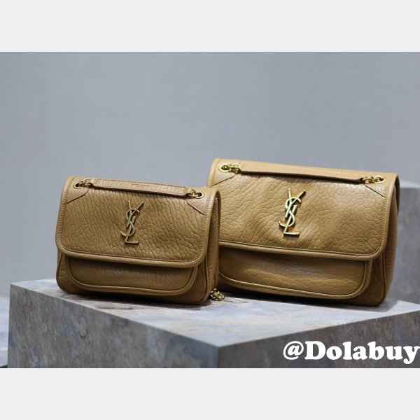 Best 28/22cm 7 Star Saint Laurent Niki 633158/633151 Khaki Bags